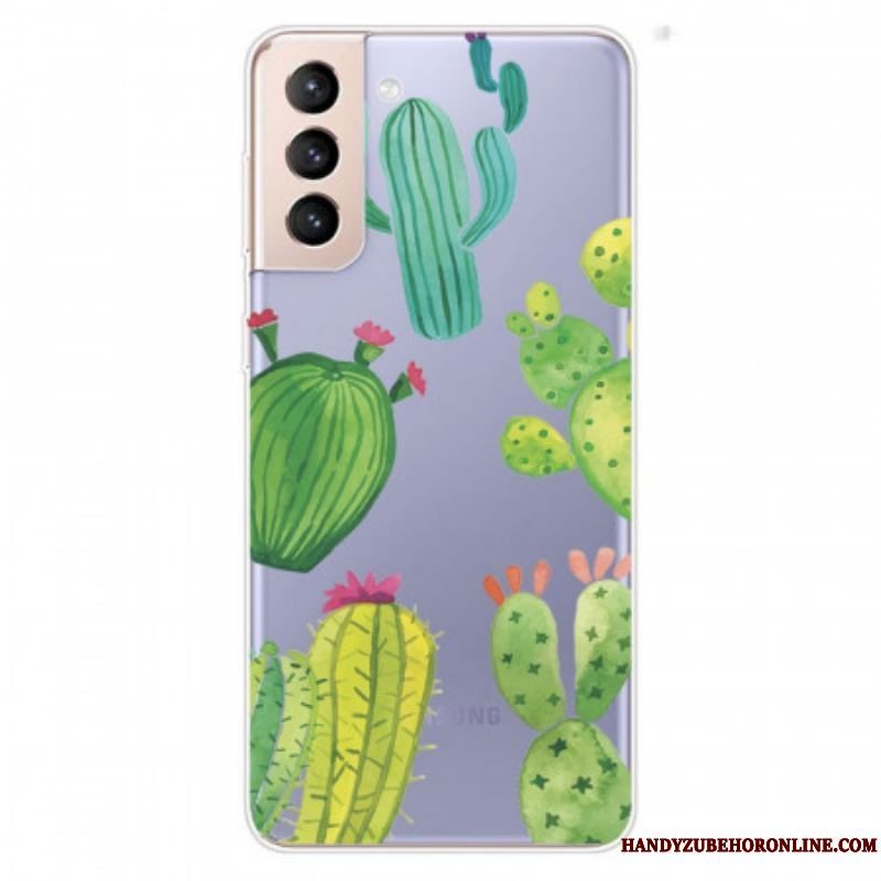 Cover Samsung Galaxy S22 5G Akvarel Kaktusser