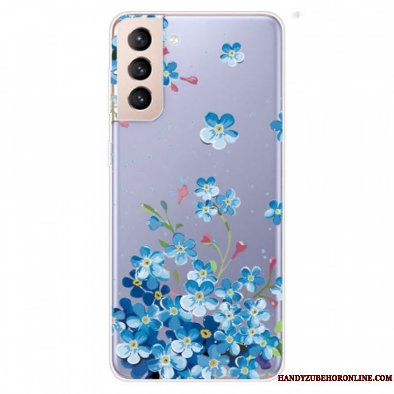 Cover Samsung Galaxy S22 5G Blå Blomster
