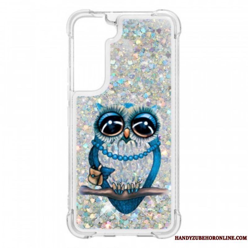 Cover Samsung Galaxy S22 5G Miss Owl Pailletter