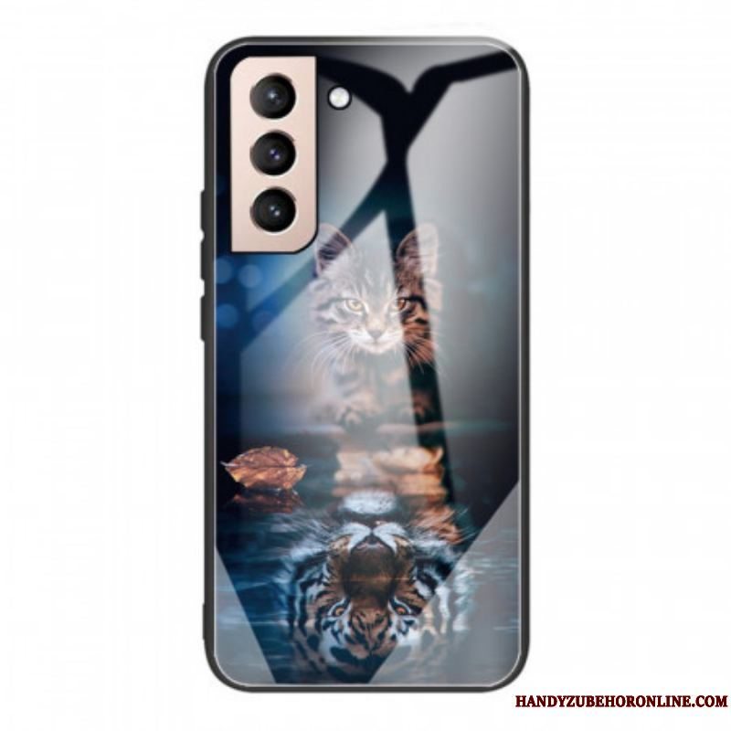 Cover Samsung Galaxy S22 5G Mit Tiger Hærdet Glas