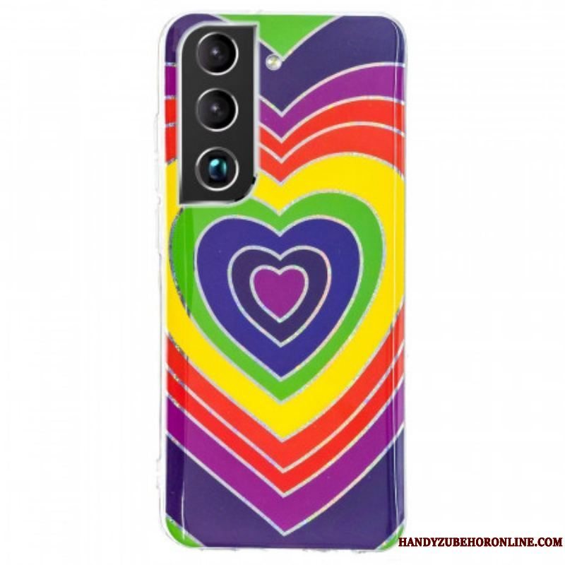 Cover Samsung Galaxy S22 5G Psykedelisk Hjerte