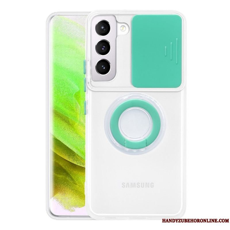 Cover Samsung Galaxy S22 5G Ring-støtte Og Linsebeskyttere