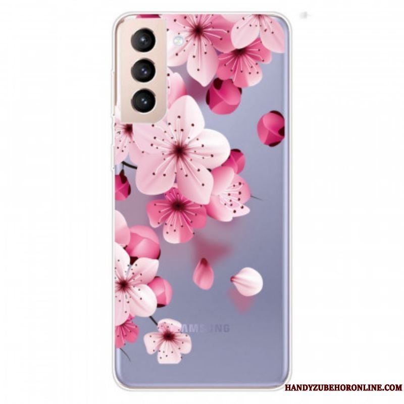Cover Samsung Galaxy S22 5G Små Lyserøde Blomster