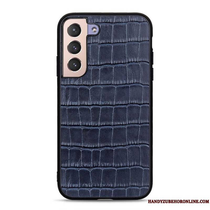 Cover Samsung Galaxy S22 5G Ægte Crocodile Texture Læder