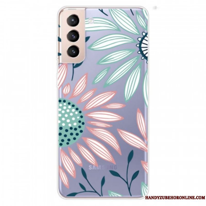Cover Samsung Galaxy S22 Plus 5G Gennemsigtig En Blomst