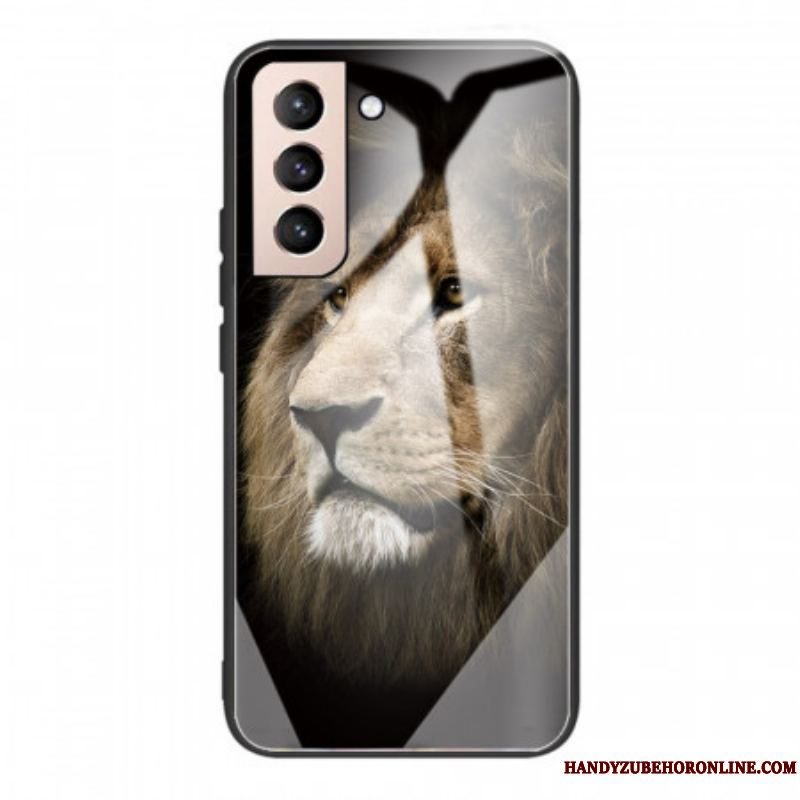 Cover Samsung Galaxy S22 Plus 5G Løvehoved Hærdet Glas