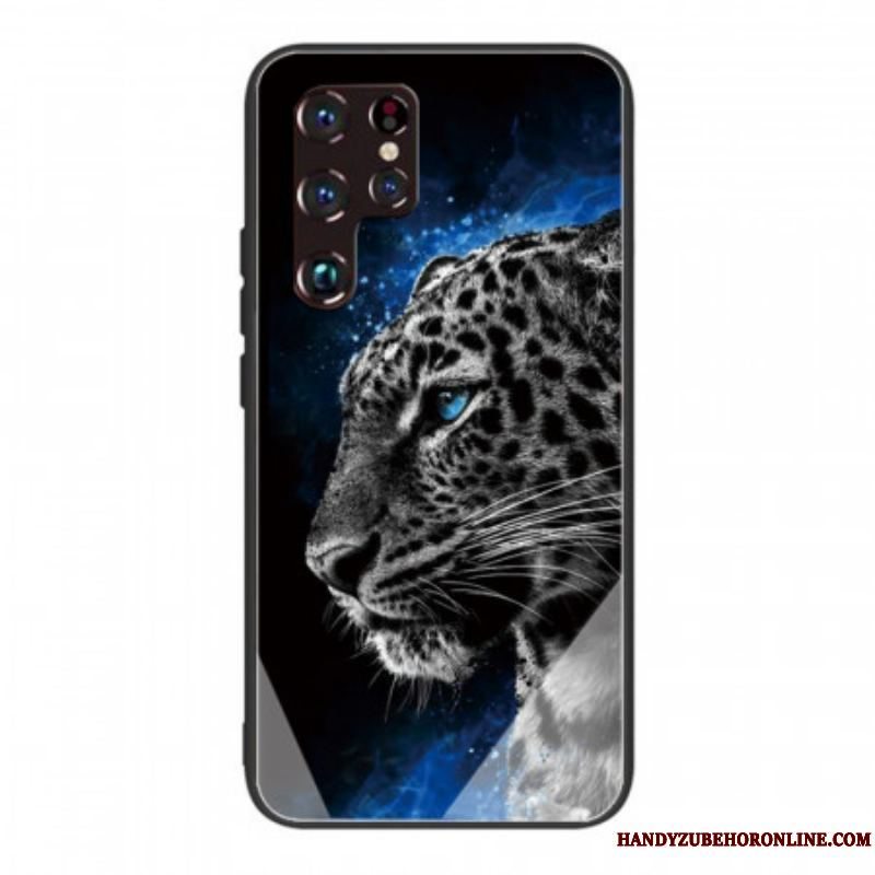 Cover Samsung Galaxy S22 Ultra 5G Feline Face Hærdet Glas