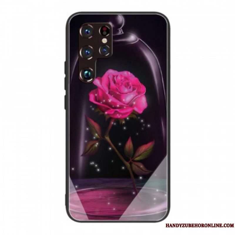 Cover Samsung Galaxy S22 Ultra 5G Magic Pink Hærdet Glas
