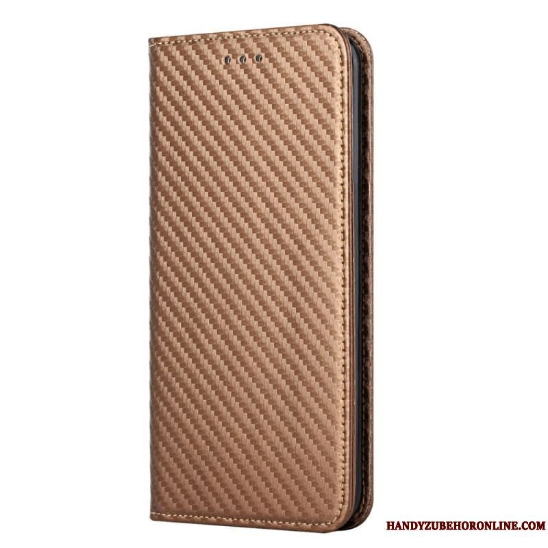 Cover Samsung Galaxy S22 Ultra 5G Med Snor Flip Cover Kulfiberrem