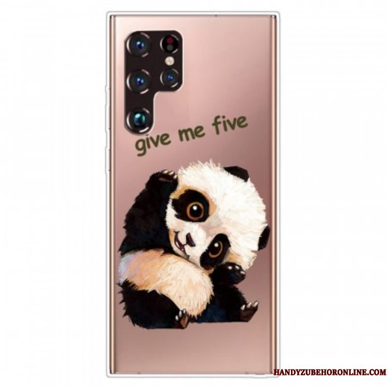 Cover Samsung Galaxy S22 Ultra 5G Panda Giv Mig Fem