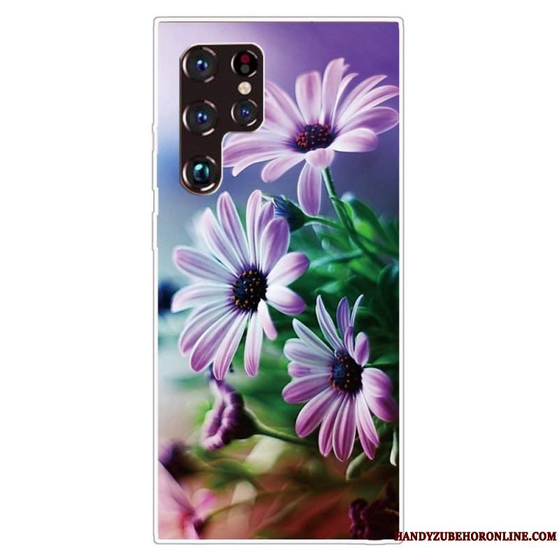 Cover Samsung Galaxy S22 Ultra 5G Realistiske Blomster