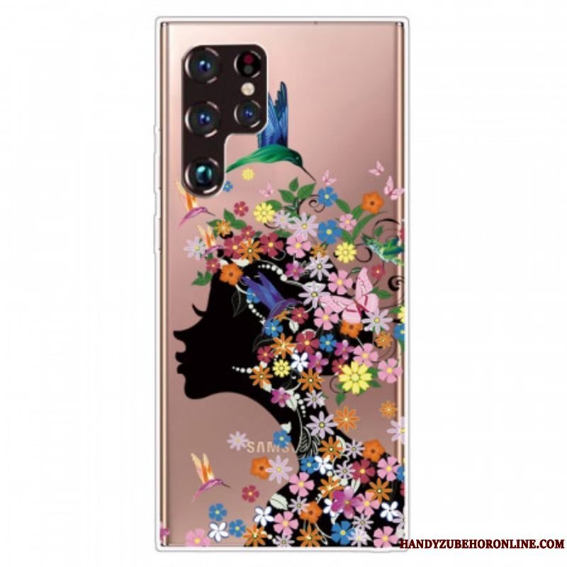 Cover Samsung Galaxy S22 Ultra 5G Smukt Blomsterhoved