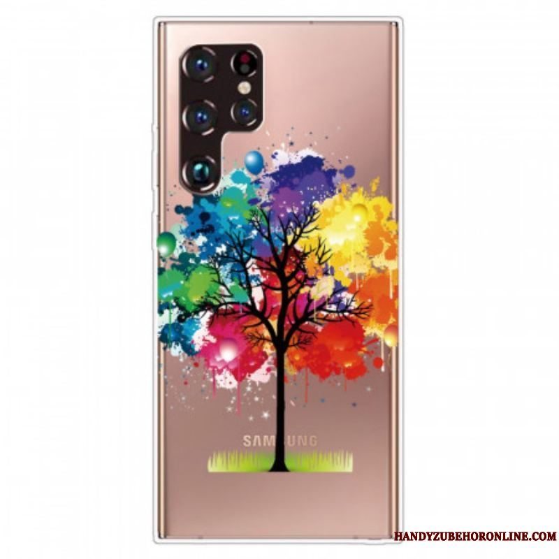 Cover Samsung Galaxy S22 Ultra 5G Sømløst Akvareltræ