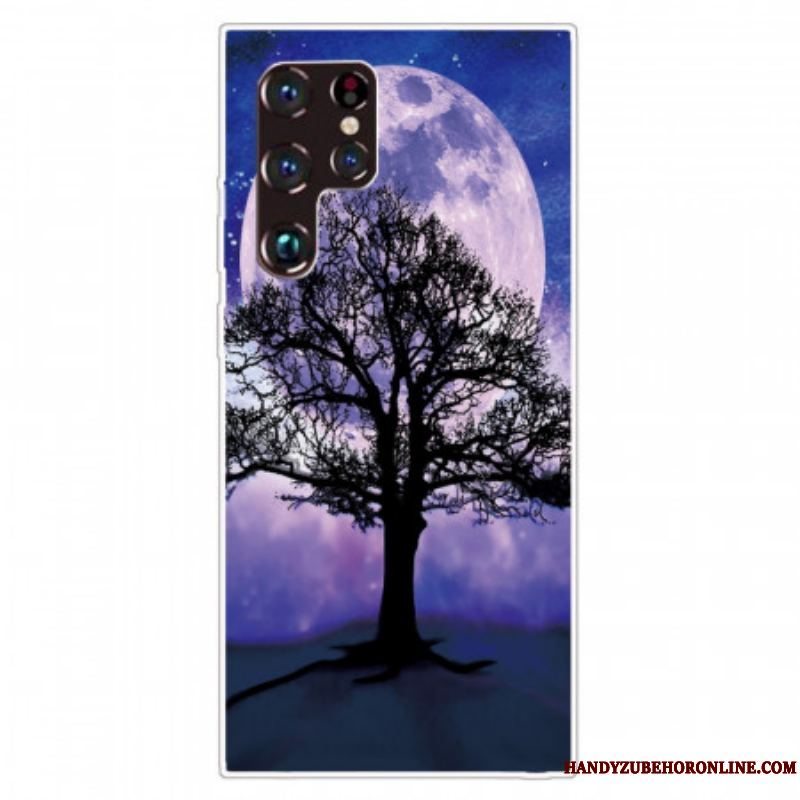 Cover Samsung Galaxy S22 Ultra 5G Træ Og Måne
