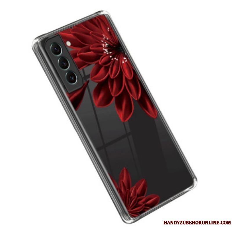 Cover Samsung Galaxy S23 5G Sømløs Rød Blomst