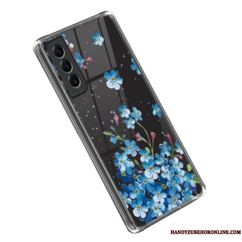 Cover Samsung Galaxy S23 Plus 5G Blå Blomster