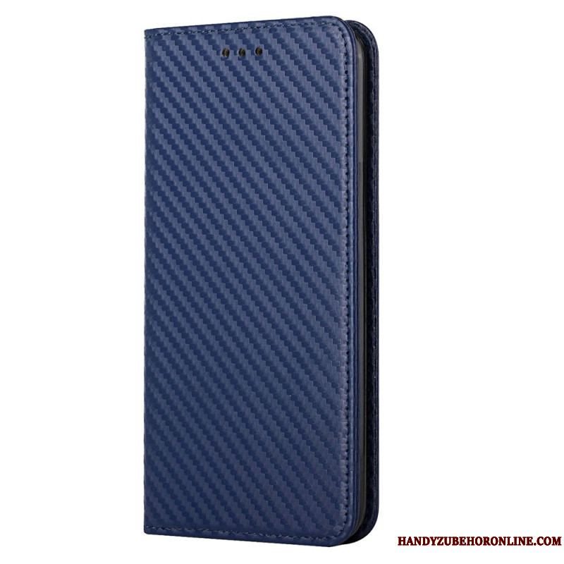 Cover Samsung Galaxy S23 Plus 5G Med Snor Flip Cover Strappy Carbon Fiber Style