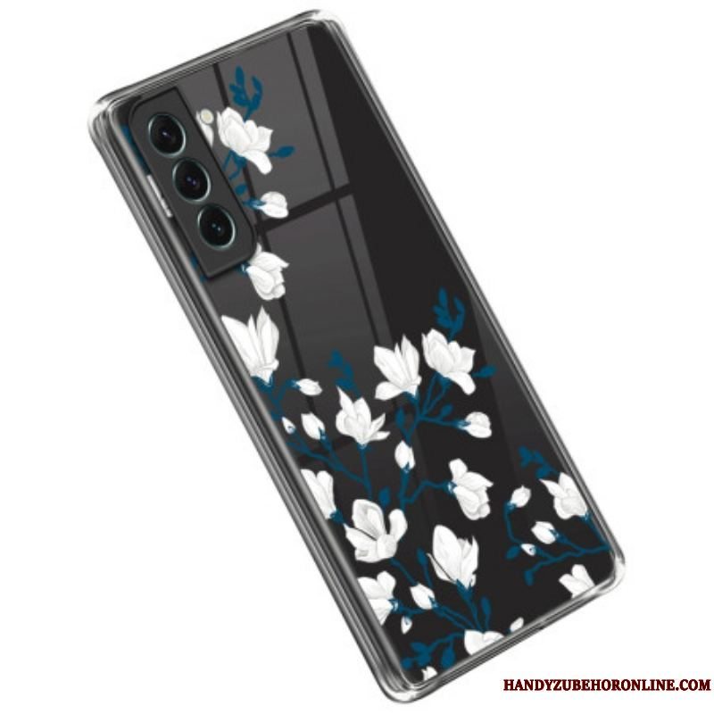 Cover Samsung Galaxy S23 Plus 5G Sømløse Hvide Blomster