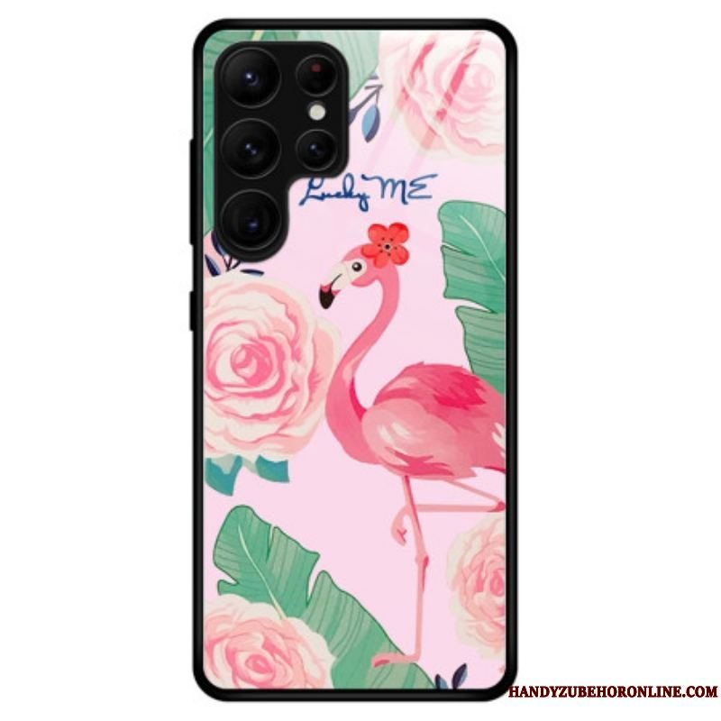 Cover Samsung Galaxy S23 Ultra 5G Flamingo Hærdet Glas