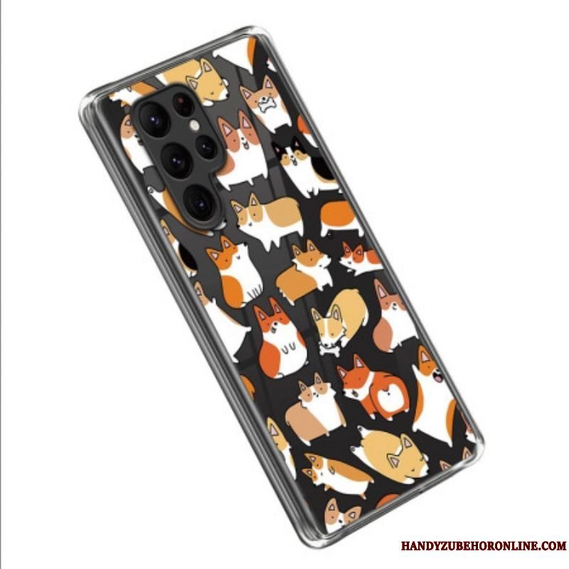 Cover Samsung Galaxy S23 Ultra 5G Flere Hunde