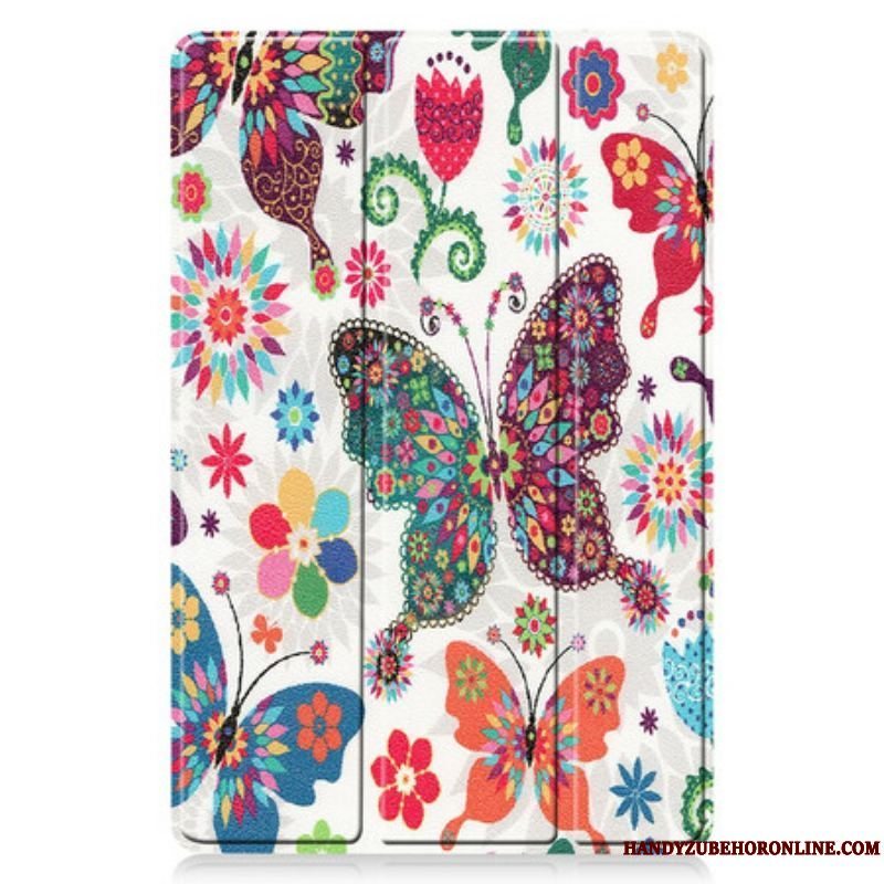 Cover Samsung Galaxy Tab S8 / Tab S7 Vintage Blomsterpenneholder