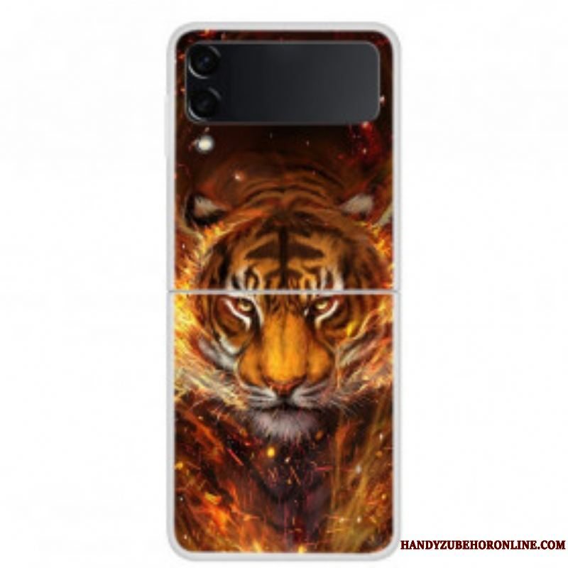 Cover Samsung Galaxy Z Flip 3 5G Flip Cover Ild Tiger