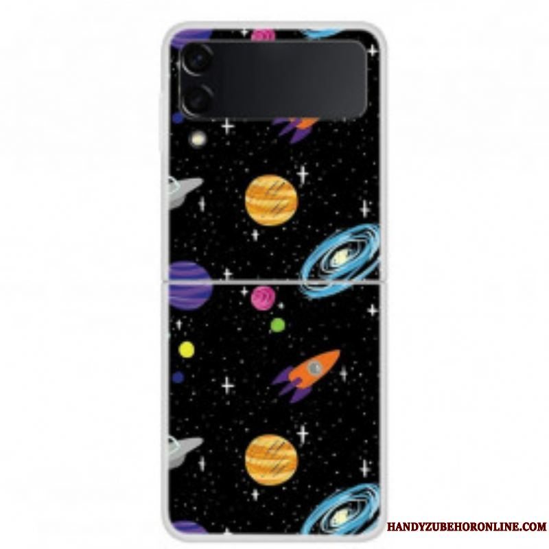 Cover Samsung Galaxy Z Flip 3 5G Flip Cover Planet Galaxy