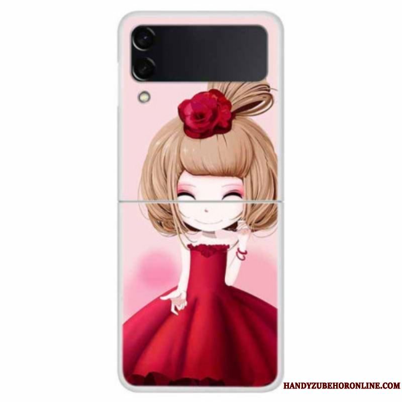 Cover Samsung Galaxy Z Flip 4 Flip Cover Manga Lady