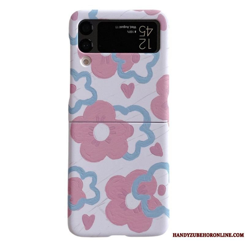 Cover Samsung Galaxy Z Flip 4 Flip Cover Smukke Blomster