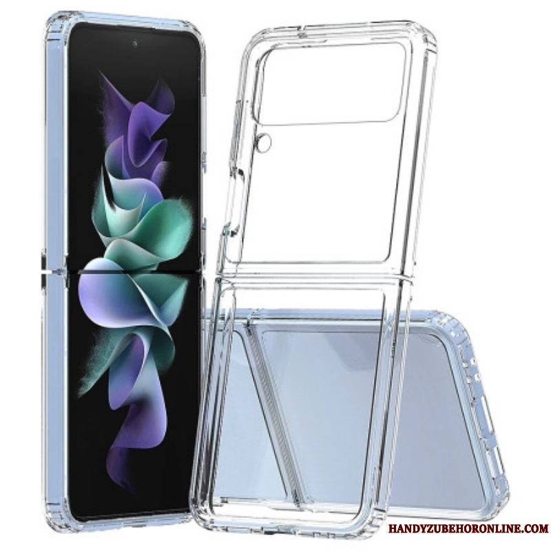Cover Samsung Galaxy Z Flip 4 Flip Cover Transparent Forstærket Kontur
