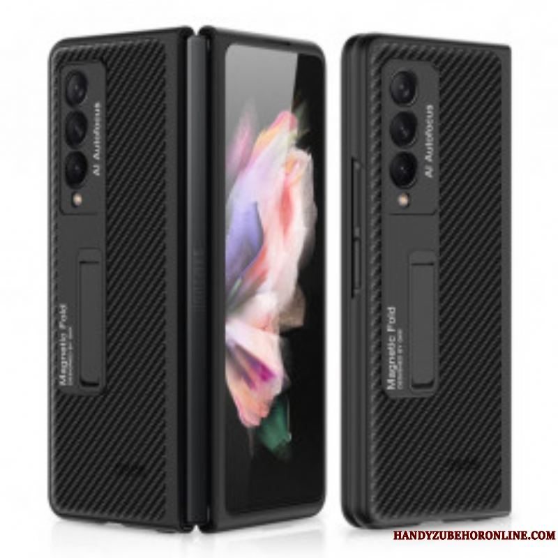 Cover Samsung Galaxy Z Fold 3 5G Carbon Fiber Support Gkk