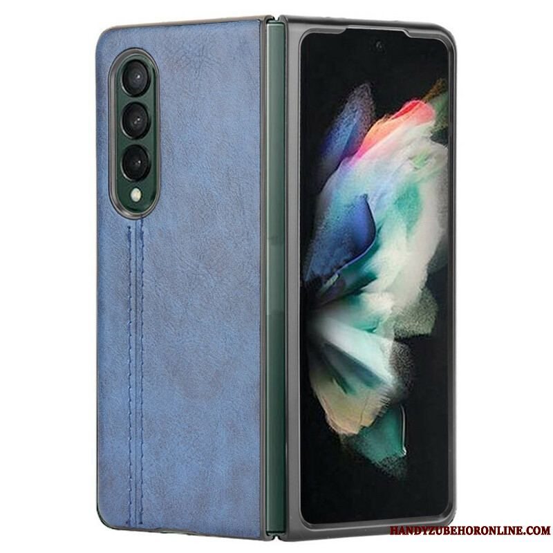 Cover Samsung Galaxy Z Fold 3 5G Couture Lædereffekt