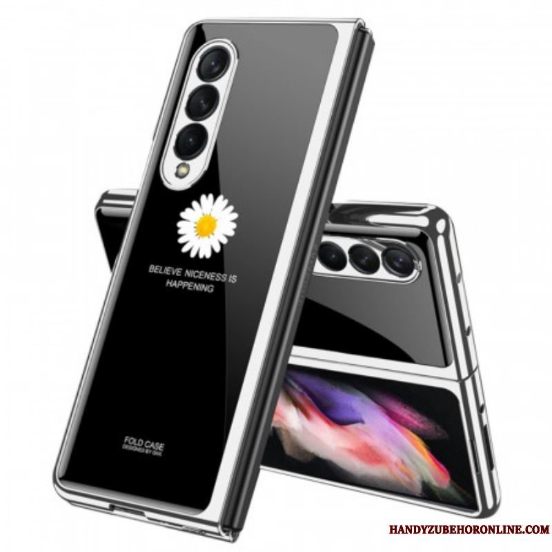Cover Samsung Galaxy Z Fold 3 5G Daisy Hærdet Glas Gkk