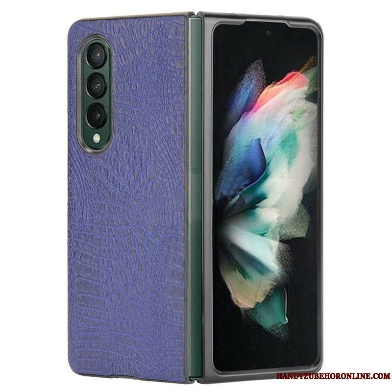 Cover Samsung Galaxy Z Fold 3 5G Imiteret Krokodille Læder