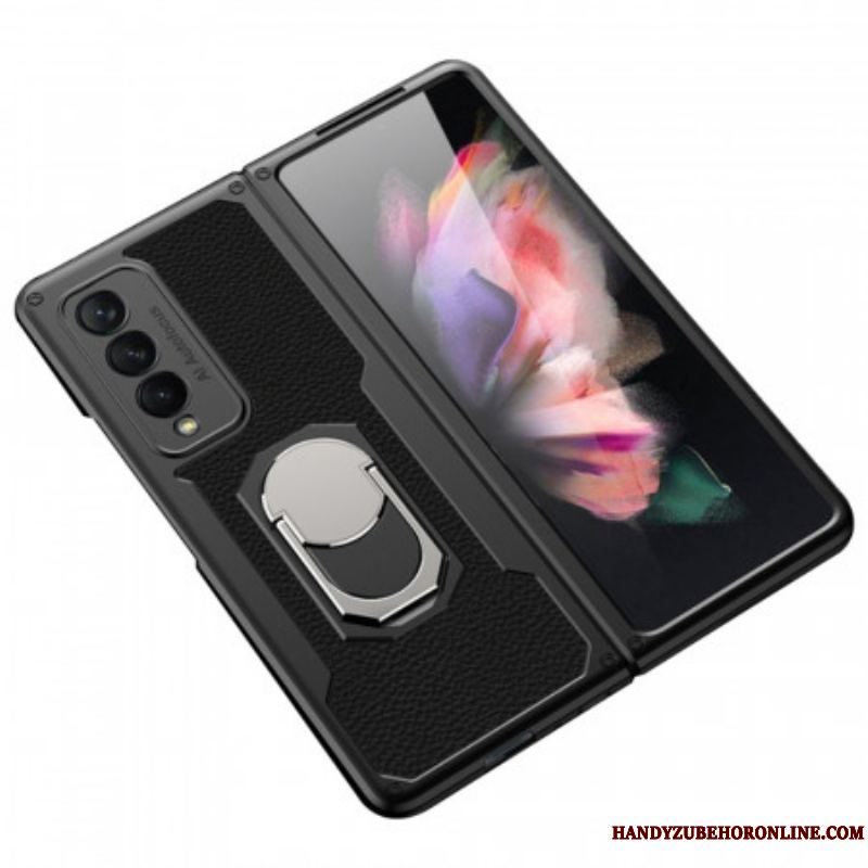 Cover Samsung Galaxy Z Fold 3 5G Læder Litchi Ring-support Gkk