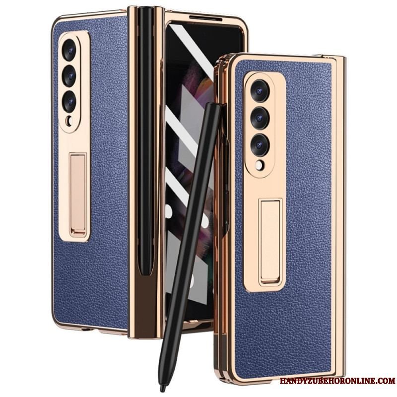 Cover Samsung Galaxy Z Fold 3 5G Multifunktions Litchi-læder