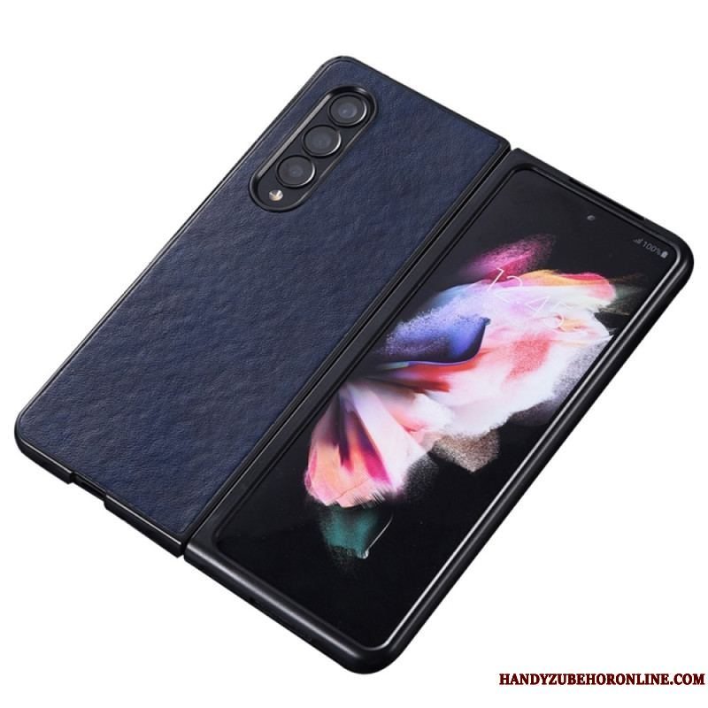 Cover Samsung Galaxy Z Fold 4 Imiteret Læder Nylon Tekstur