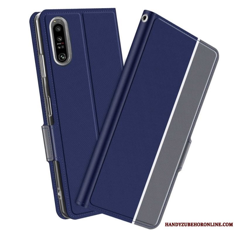 Cover Sony Xperia 1 IV Flip Cover Bicolor Baiyu