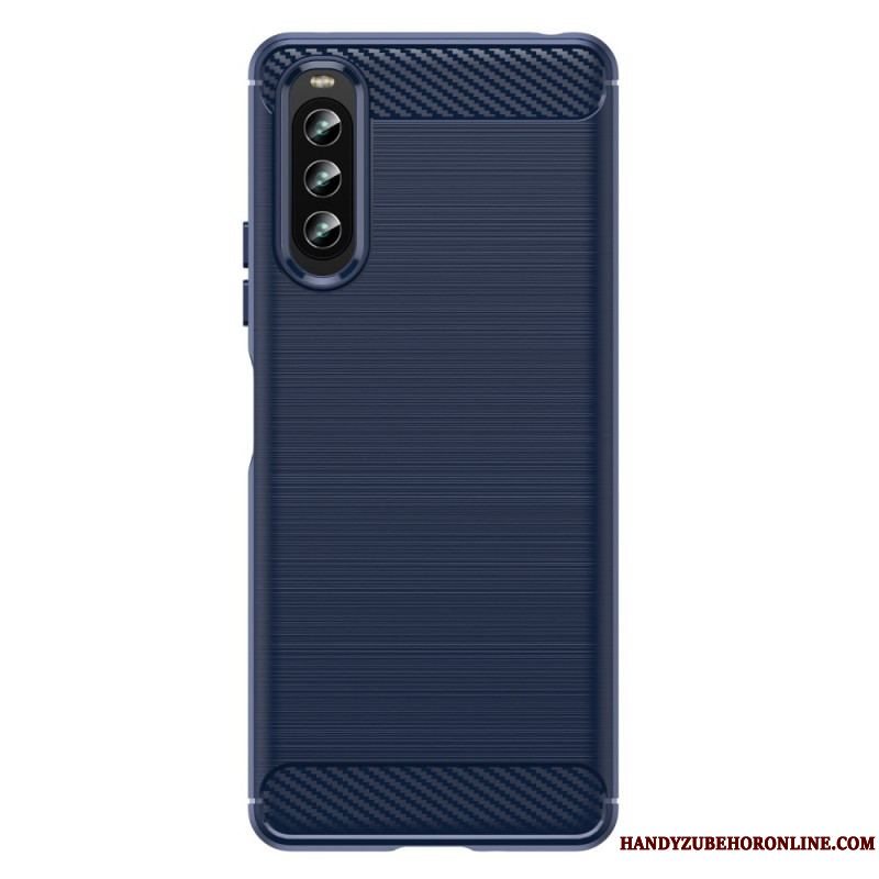 Cover Sony Xperia 10 IV Børstet Kulfiber