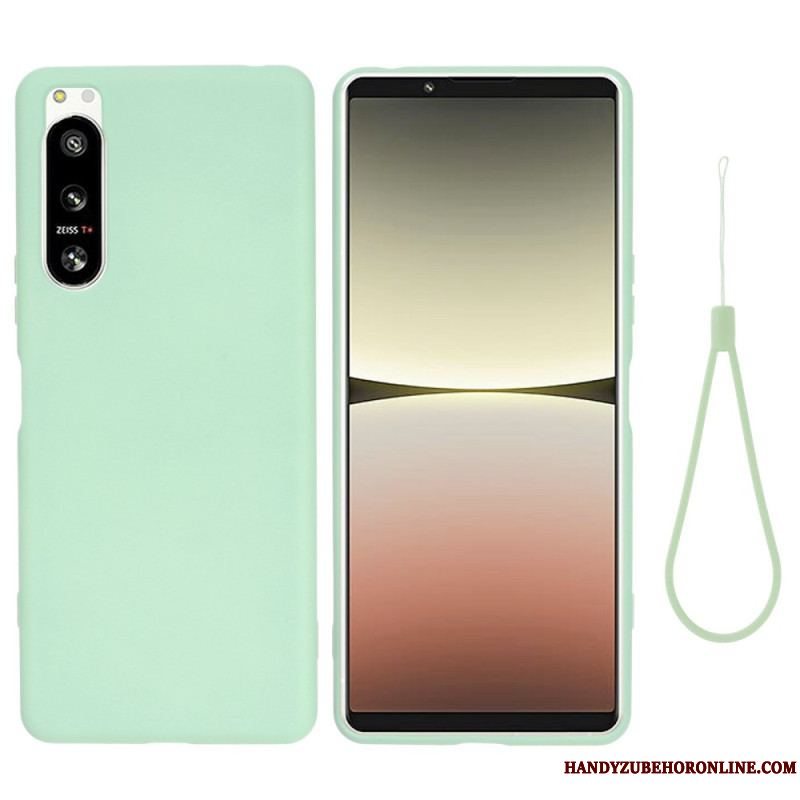 Cover Sony Xperia 5 IV Med Snor Strappy Flydende Silikone