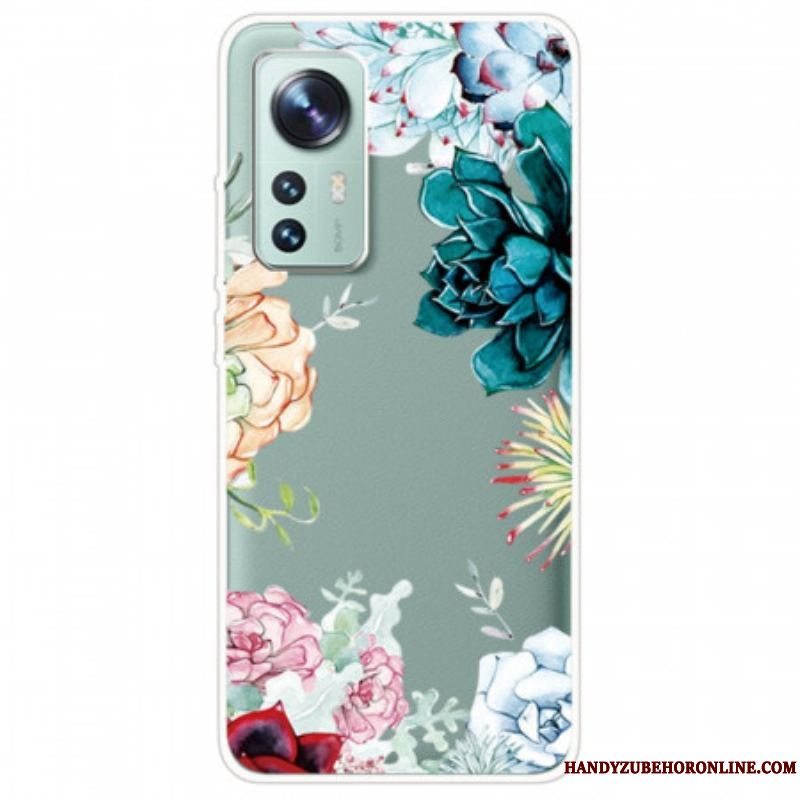 Cover Xiaomi 12 / 12X Akvarel Blomster