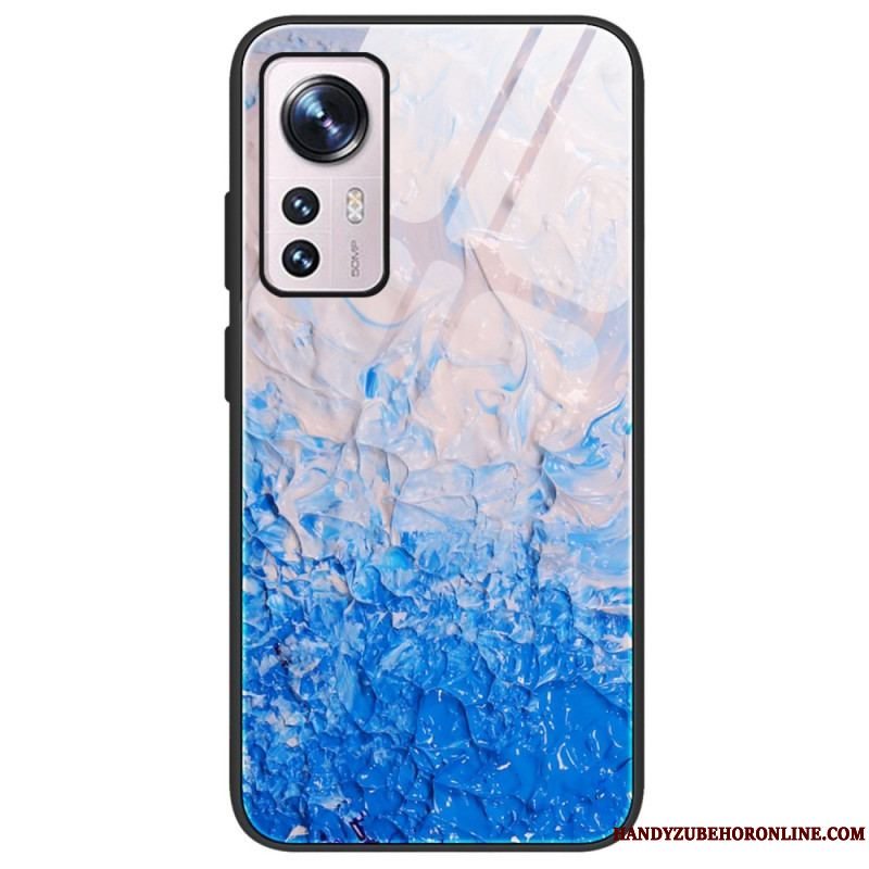 Cover Xiaomi 12 / 12X Marmorfarver Hærdet Glas