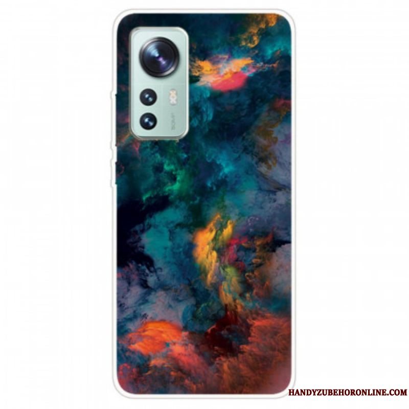 Cover Xiaomi 12 Pro Farverig Sky Silikone