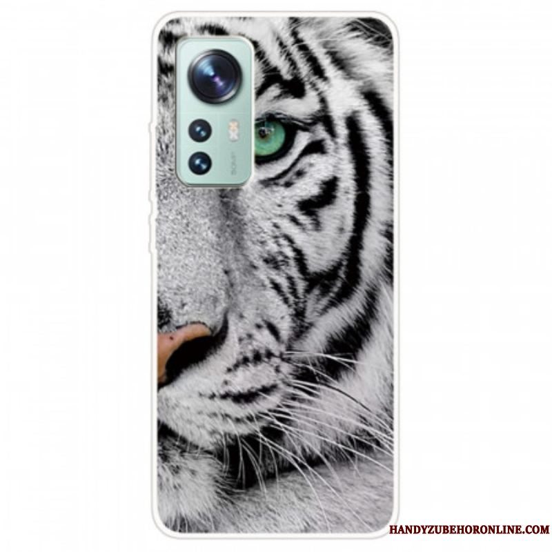 Cover Xiaomi 12 Pro Hvid Tiger