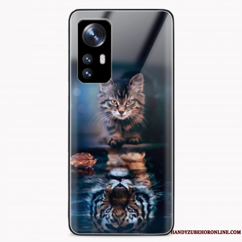 Cover Xiaomi 12 Pro Påpasselig Kat Hærdet Glas