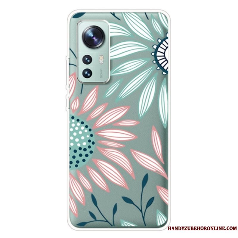 Cover Xiaomi 12 Pro Silikone Blomst