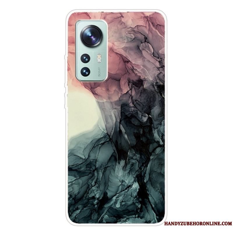 Cover Xiaomi 12 Pro Silikone Marmor Akvarel