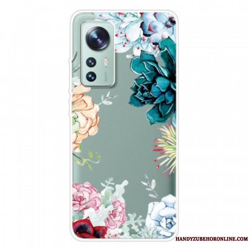 Cover Xiaomi 12 Pro Silikone Vilde Blomster