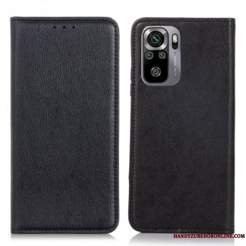 Cover Xiaomi Redmi Note 10 / 10S Flip Cover Litchi Split Læder