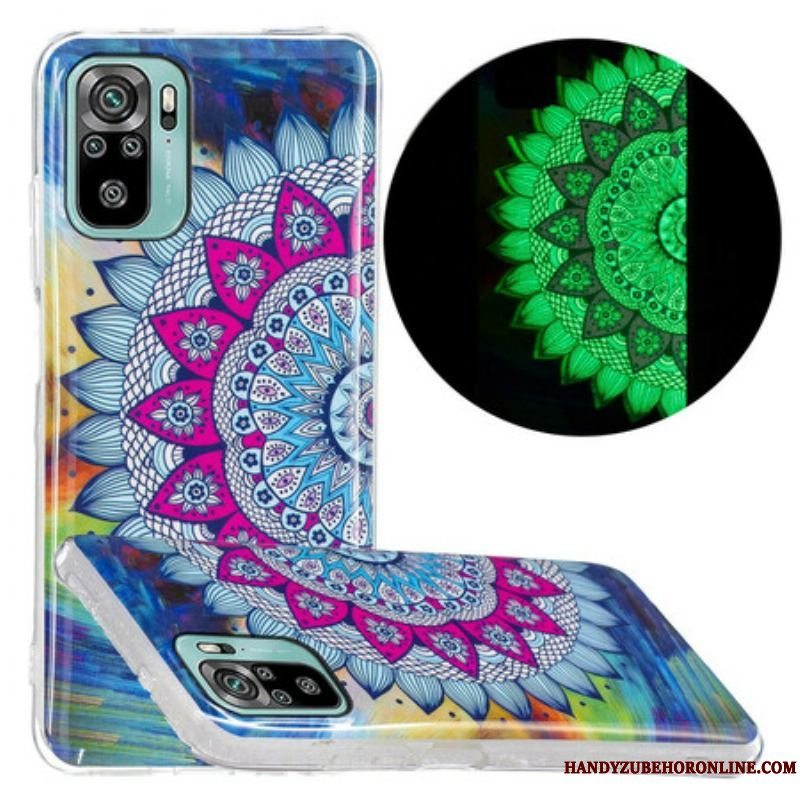 Cover Xiaomi Redmi Note 10 / 10S Fluorescerende Farverig Mandala